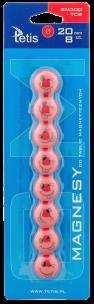 Opakowanie Magnesy do tablic Tetis czerwone języki 20mm/8