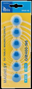 Opakowanie Magnesy do tablic Tetis niebieskie 20mm/6
