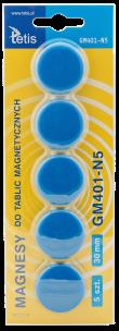 Opakowanie Magnesy do tablic Tetis niebieskie 30mm/5