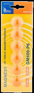 Opakowanie Magnesy do tablic Tetis pomarańczowe 20mm/6