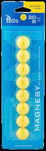 Opakowanie Magnesy do tablic Tetis żółte gładkie 20mm/8
