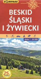 Mapa tur. - Beskid Śląski i Żywiecki 1:50 000. Autor:   Praca zbiorowa. Multiszop.pl Okładka książki Mapa tur. - Beskid Śląski i Żywiecki 1:50 000