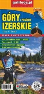 Okładka książki Mapa turystyczna -Góry i Pogórza Izerskie 1:50 000