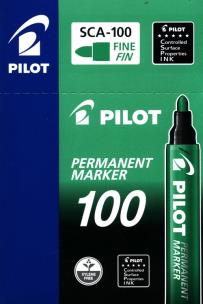 Opakowanie Marker permanentny SCA-100 Zielony 12 sztuk