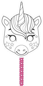 Opakowanie Maska kartonowa Graffy stick Jednorożec