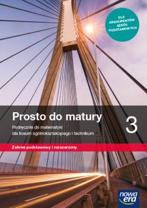 Okładka książki Matematyka LO 3 Prosto do matury Podr. ZPR 2021 NE