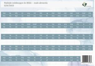 Opakowanie Naklejki indeksujące do Biblii - małe akwarela