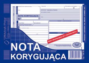 Opakowanie Nota korygująca A5