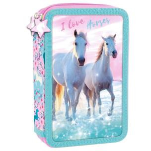 Opakowanie Piórnik z wyp. 2-kom Konie 22 DERFORM