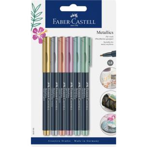 Opakowanie Pisaki Faber-Castell metaliczne 6 kolorów blister