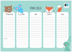 Opakowanie Plan lekcji A4 B&B Kids Pastel (10szt)