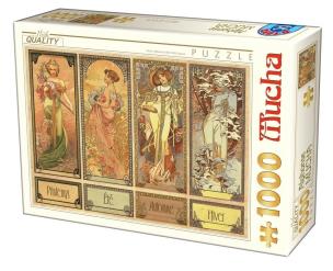 Opakowanie Puzzle 1000 Alfons Mucha, Cztery sezony