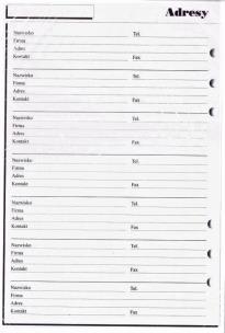 Opakowanie Wkład do organizera A5 Adresy ANTRA