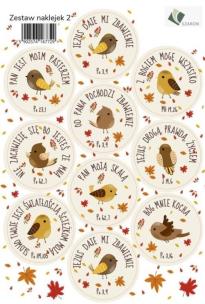 Opakowanie Zestaw naklejek - ptaszki