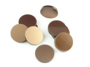 Opakowanie Znaczniki akryl brąz metal okrągłe 22x3mm 10szt