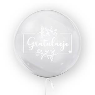 Opakowanie Balon 45cm Gratulacje biały TUBAN
