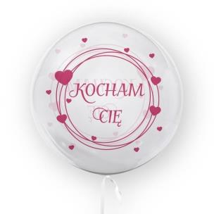 Opakowanie Balon 45cm Kocham Cię różowy TUBAN