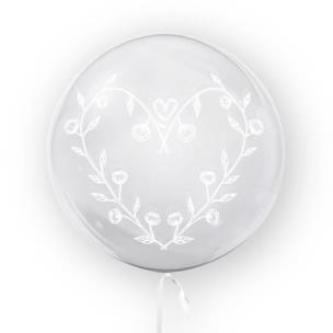 Opakowanie Balon 45cm Serce kwiatowe TUBAN