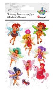Opakowanie Dekoracje samoprzylepne 3D wróżki, motyle 10szt