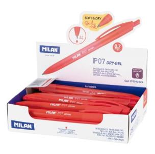 Opakowanie Długopis Dry Gel czerwony (25szt) MILAN