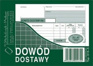Opakowanie Dowód dostawy A6 315-5