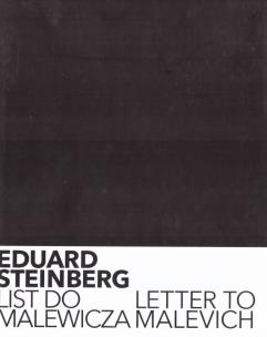 Okładka książki Eduard Steinberg. List do Malewicza