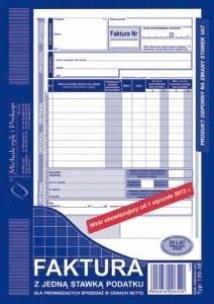 Opakowanie Faktura z jedną stawką podatku...130-3E