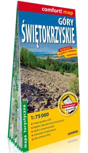 Okładka książki Góry Świętokrzyskie; laminowana mapa turystyczna 1:75 000