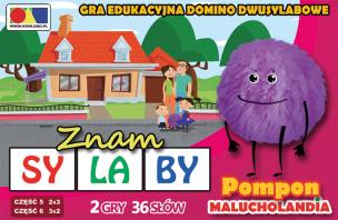Opakowanie Gra domino. Znam sylaby. Cz. 5 i 6 - zestaw Pompon