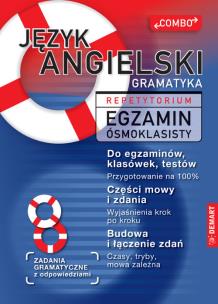 Okładka książki JĘZYK ANGIELSKI. GRAMATYKA. Repetytorium. Egzamin ósmoklasisty. COMBO