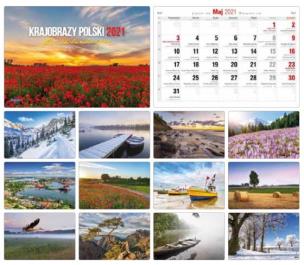 Okładka książki Kalendarz 2021 Albumowy KA-7 KRAJOBRAZY POLSKI