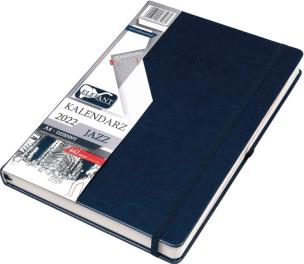 Opakowanie Kalendarz 2022 A4 Dzienny Jazz granatowy ELEFANT