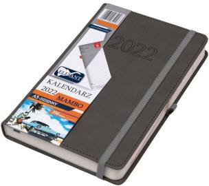Opakowanie Kalendarz 2022 A5 Dzienny Mambo szary ELEFANT