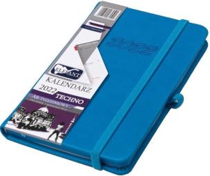 Opakowanie Kalendarz 2022 A6 Tyg. Techno niebieski ELEFANT