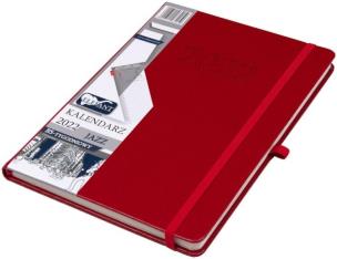 Opakowanie Kalendarz 2022 B5 Tyg. Jazz czerwony ELEFANT