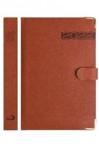 Opakowanie Kalendarz 2022 B6 Lux Złocony z zapinką brązowy