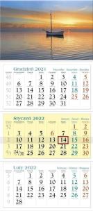 Okładka książki Kalendarz 2022 Trójdzielny Łódka KT3