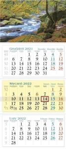 Okładka książki Kalendarz 2022 Trójdzielny Strumień KT4