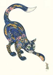 Opakowanie Karnet A132 B6 + koperta Kot i mysz