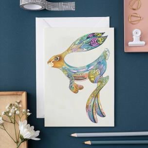 Opakowanie Karnet A138 B6 + koperta Kicający zając