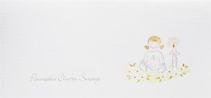 Opakowanie Karnet Chrzest DL C05 - Świeca dziewczynka