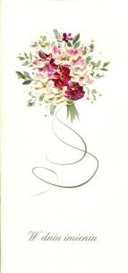 Opakowanie Karnet Imieniny DL I 101 - Kwiaty