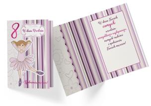 Opakowanie Karnet PR-331 Urodziny 8 dziewczynka
