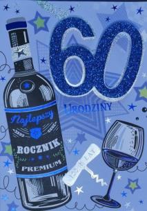 Opakowanie Karnet Przestrzenny B6 Urodziny 60 mężczyzna