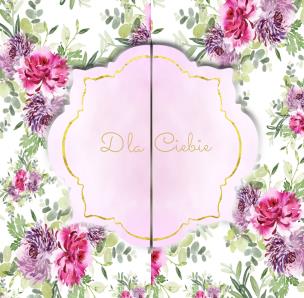 Opakowanie Karnet rozkładany goździk