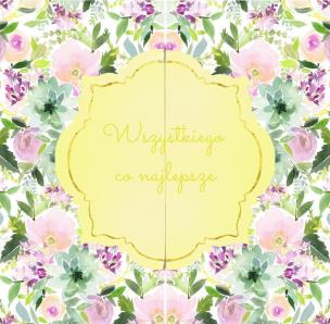 Opakowanie Karnet rozkładany piwonie