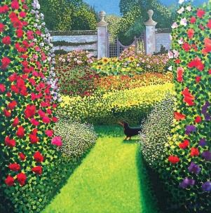 Opakowanie Karnet z kopertą Pies w ogrodzie Easton Walled