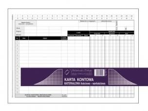 Opakowanie Karta kontowa materiałowa...437-3