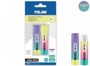 Opakowanie Klej w sztyfcie Milan SUNSET 8g 2 sztuki na blistrze