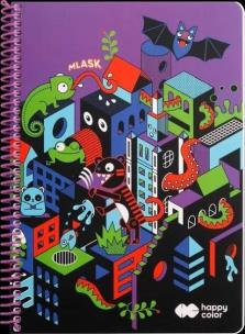 Opakowanie Kołonotatnik A4/80K kratka Me&City 1 HAPPY COLOR